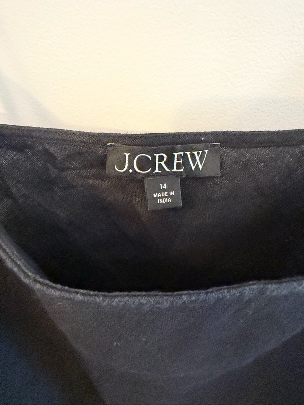 J. Crew Linen Black Slip Midi Dress - Picture 3 of 5